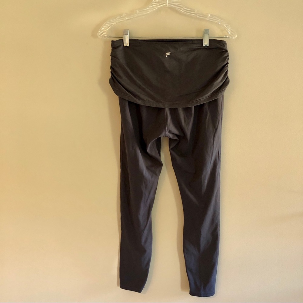 Fabletics Gray Fold Over Waistband Leggings - Picture 2 of 6